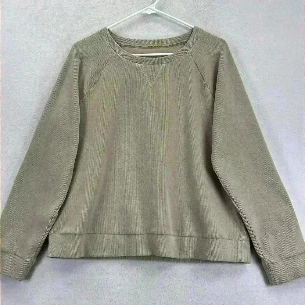 Marc New York Women’s Pullover Sweater Sz L Tan Polyester/Cotton/Spandex